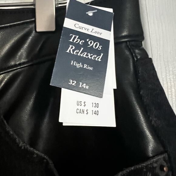 Abercrombie 90s Relaxed High Rise Jean Curve Love 32 Black Denim women's NWT - Picture 6 of 8